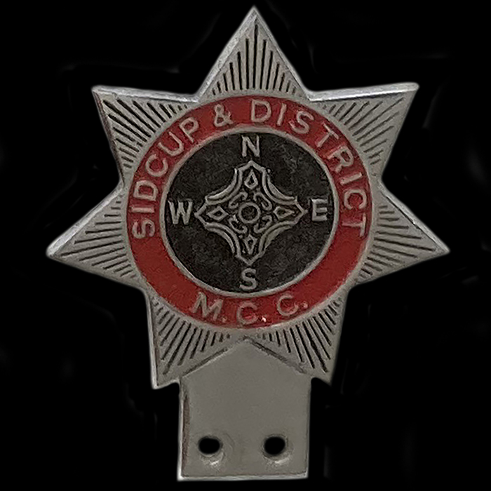 Sidcup & District Motor Cycle Club Car Badge