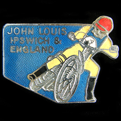 John Louis Speedway lapel badge