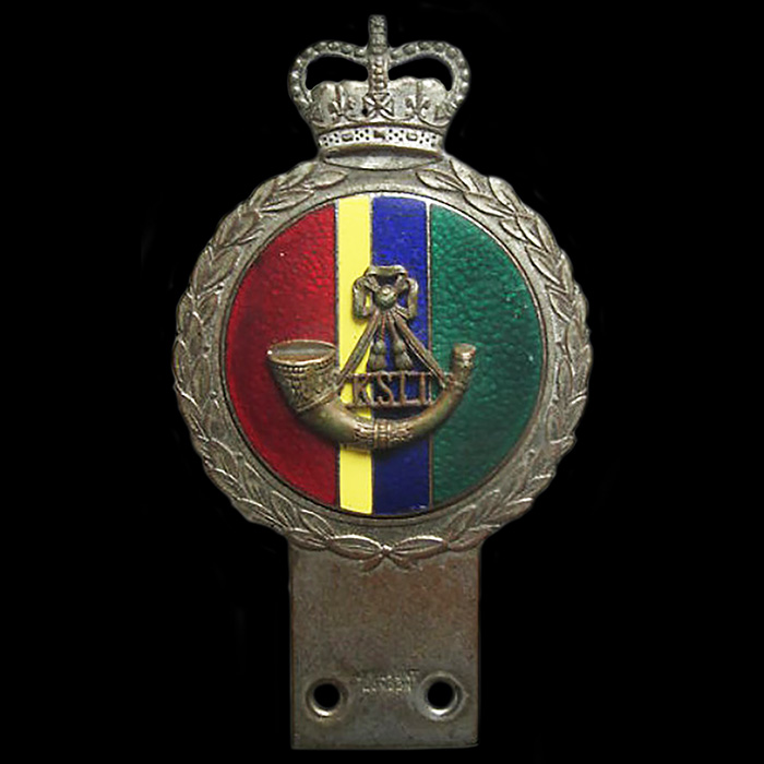 Kings Shropshire Light Infantry car badge
