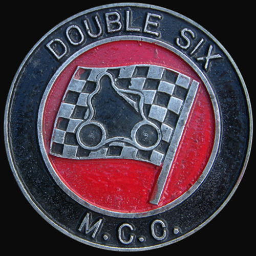 Double Six Motor Cycle Club Car Badge