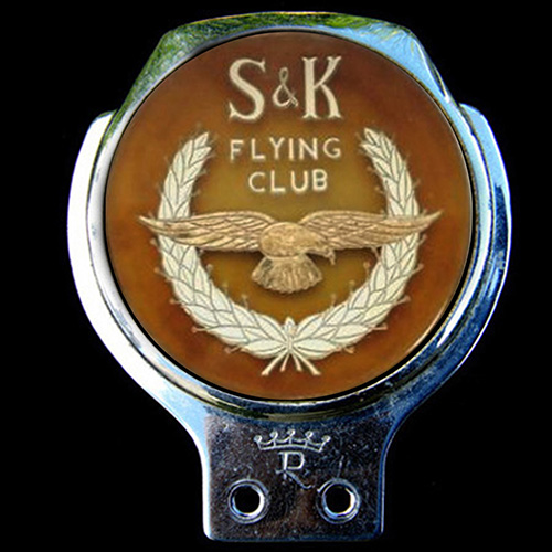  S & K Flying Club car badge