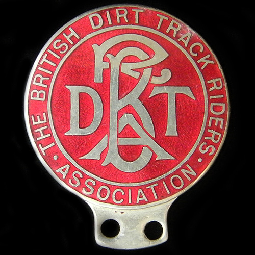 British Dirt Track Riders Association Car Badge 2