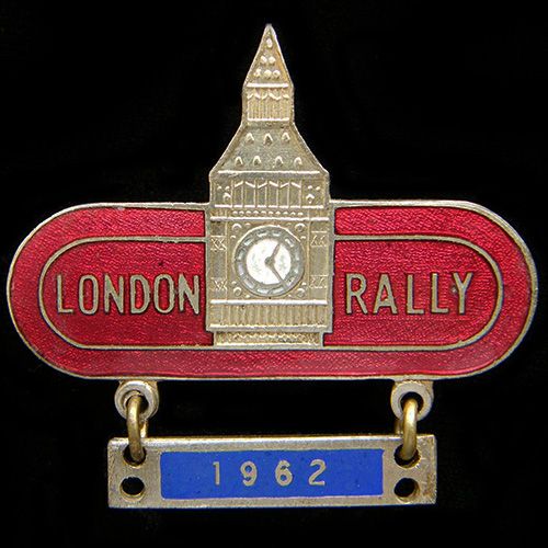 London Rally pin badge