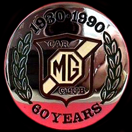 MG Car Club 60 Years Car Badge