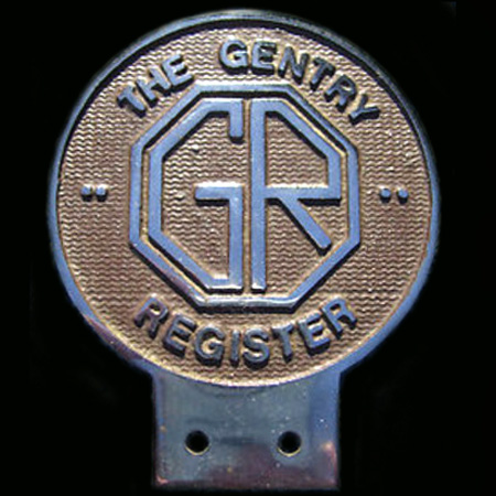 MG Gentry Register Car Badge