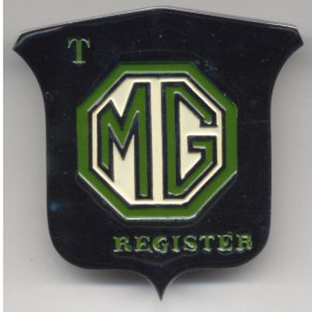 MG "T" Register Car Badge