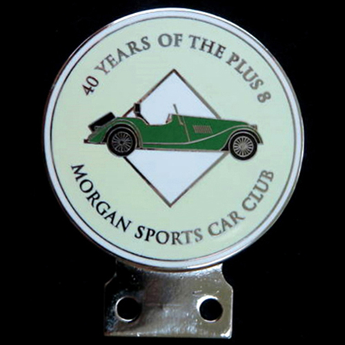 40 Years of the Plus 8 Morgan Sports Car Club  Car Badge