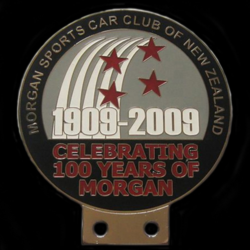  Morgan Sports Car Club of New Zealand 1909 - 2009 Celebrating 100 Years of Morgan Car Badge
