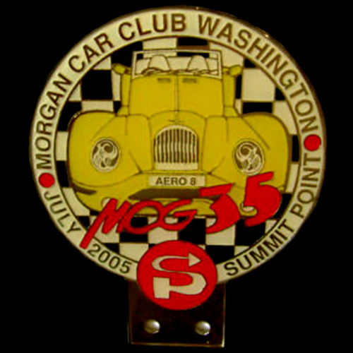 Morgan Club Washington July 2005 Summit Point Yellow Car Car Badge