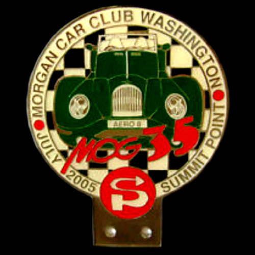 Morgan Club Washington July 2005 Summit Point Green Car Car Badge