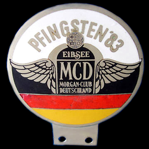 Morgan Club Deutschland Pfingsten 83 Car Badge