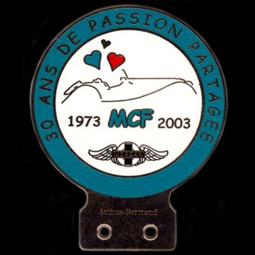 30 Ans de Passion Partagee 1973-2003 Morgan Car Badge