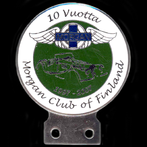 Morgan Club of Finland 10 Vuotta Car Badge