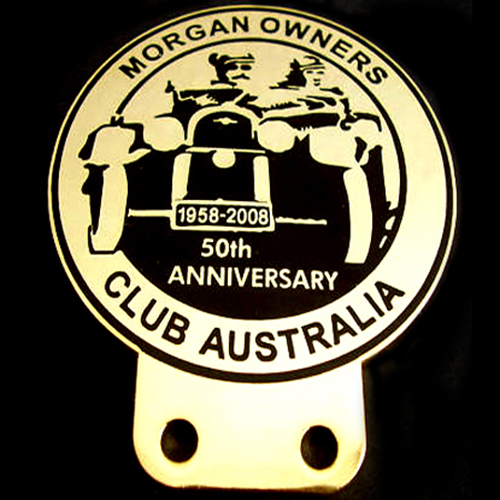 Morgan Owners Club Australia50th Anniversary 1958-2008 Car Badge