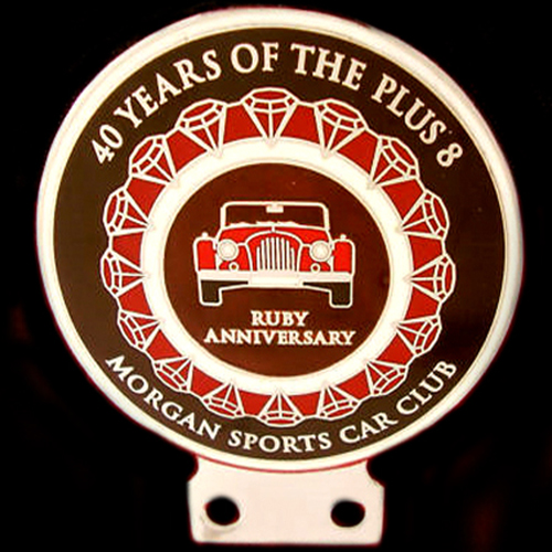 40 Years of the Plus 8 Morgan Car Badge