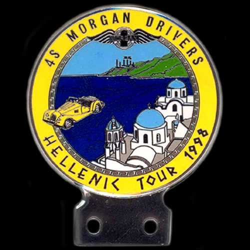 4S Morgan Drivers Hellenic Tour 1998 Car Badge