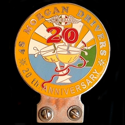 4S Morgan Drivers 20th Anniversary  Car Badge
