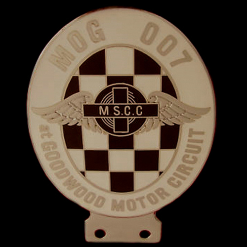 Mog 007 Goodwood Motor Circuit Morgan Car Badge