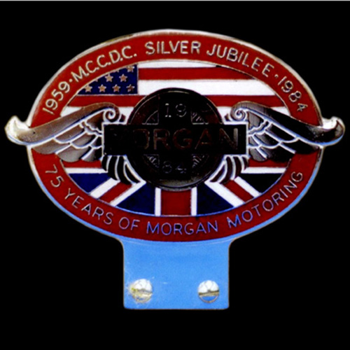 Morgan Sports Car Club Silver Jubilee 1959 1984 Car Badge