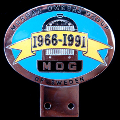 Morgan Owners Group of Sweden 1966-1991 Car Badge