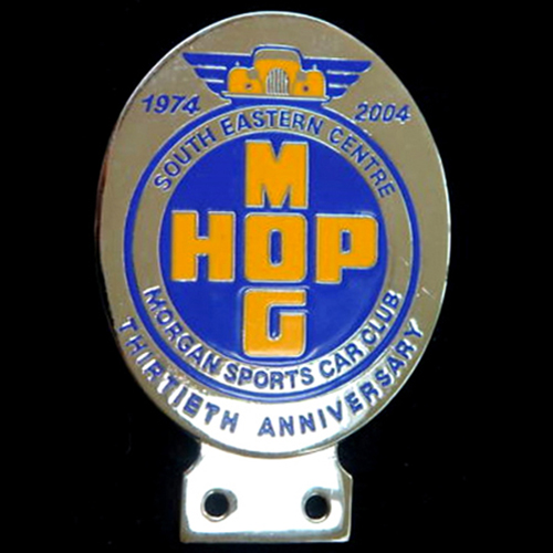 Morgan Sports Car Club South Eastern Centre 1974 2004 Car Badge