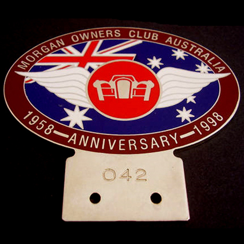 Morgan Owners Club Australia  1958 - 1998 Car Badge
