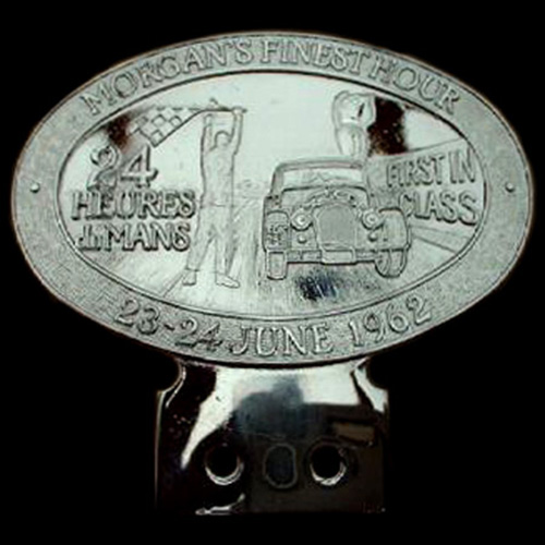 Morgans Finest Hour 23-24 June 1962 Car Badge