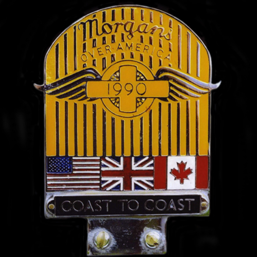 Morgans Over America Coast to Coast Car Badge
