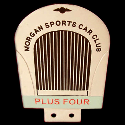 Morgan Sports Car Club Plus 4 Car Badge