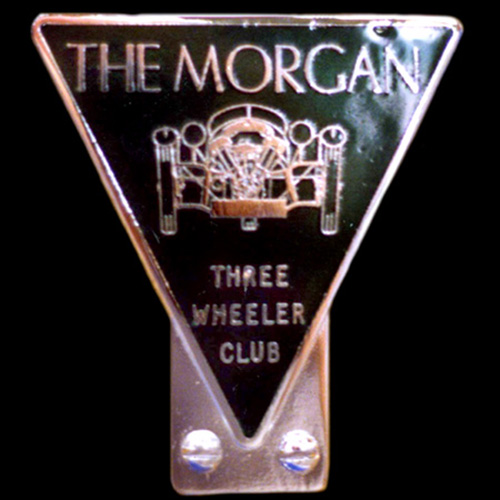 Morgan Three Wheeler Club Car Badge