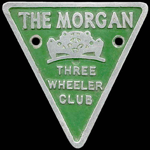 Morgan Three Wheeler Club Car Badge