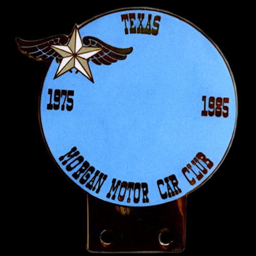Morgan Sports Car club Texas 1975 - 1985 Car Badge