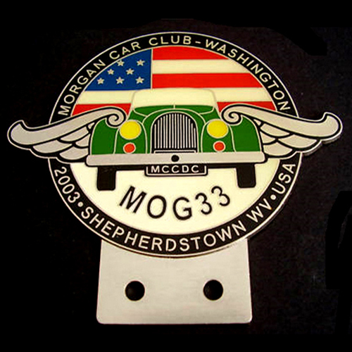 Morgan Car Club Washington 2003 Shepherdstown WV - USA Mog33 Car Badge