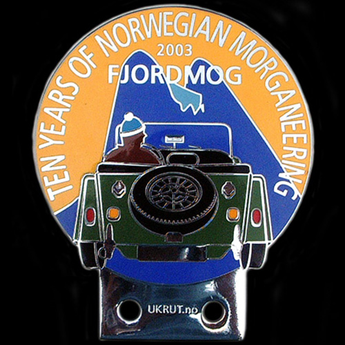 Ten Years of Norwegian Morganeering 2003 FjordMog Morgan Car Badge