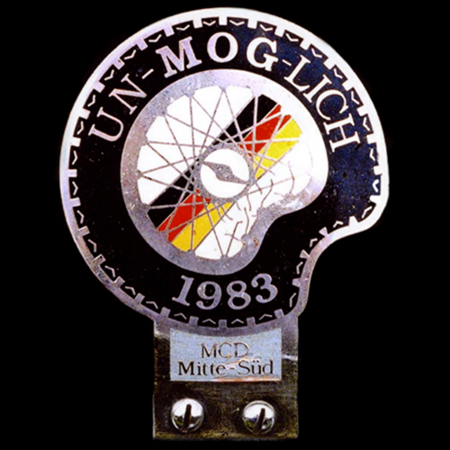 Un-Moglich 1983 Morgan Club Deutschland Mitte - Sud Car Badge