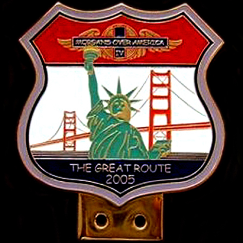 Morgans over America The Great Route 2005 Car Badge