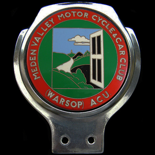Meden Valley Motor Cycle & Car Club Car Badge