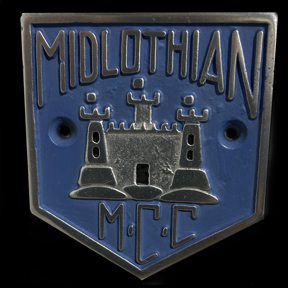 Midlothian Motor Cycle Club car badge