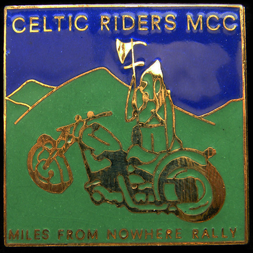 Miles from Nowhere Rally pin badge