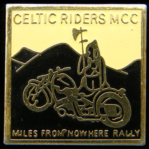 Miles from Nowhere Rally pin badge