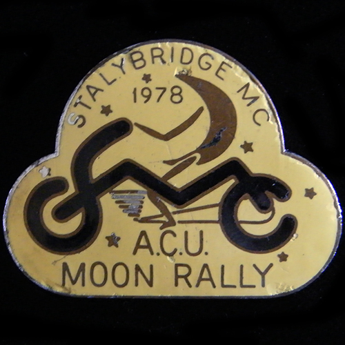 Moon Rally pin badge