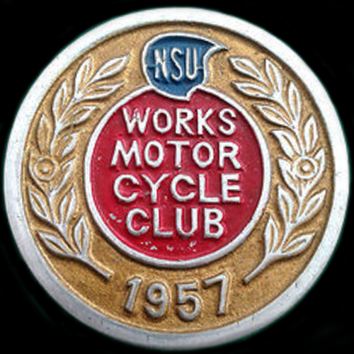 NSU Motor Cycle Club car badge