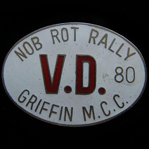 Nob Rot Rally pin badge
