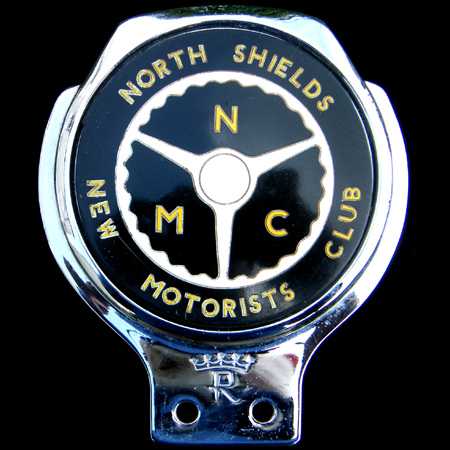 North Shields New Motorists Club Car Badge