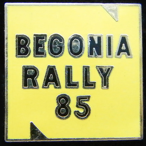 Begonia Rally Norton Rally pin badge