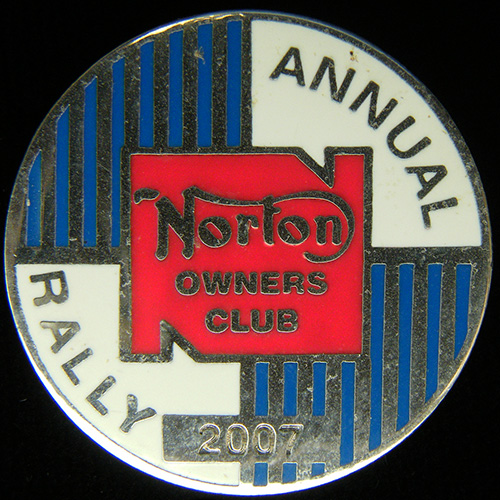 Norton Rally pin badge
