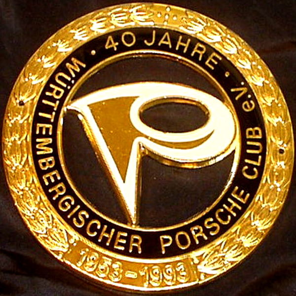 Porsche Club Württembergischer car badge