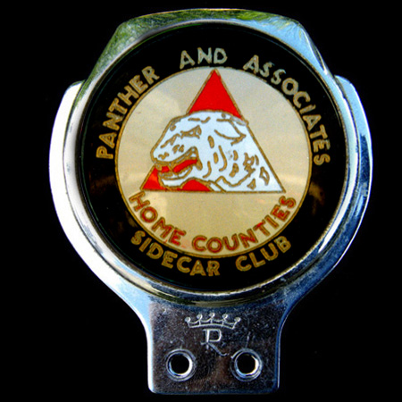 Panther & Associates Sidecar Club Car Badge
