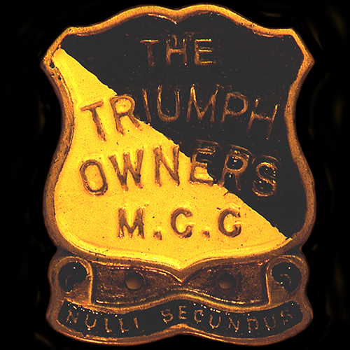 Triumph Owners M.C.C car badge