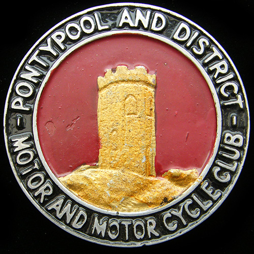 Pontypool and District Motor and Motor Cycle Club Car Badge